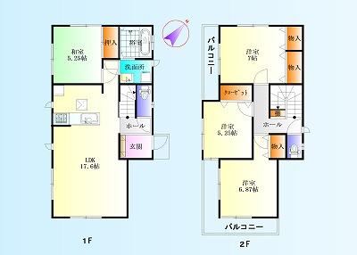 Floor plan. 27,800,000 yen, 4LDK, Land area 144.85 sq m , Building area 98.95 sq m this floor plan is, It has decided to "separate private room" floor plan with the image of the (^_^) /  Often your family size ・ Children's is also large ・ The future is the floor plan suited for your family, such as live events and their parents (^_^) /
