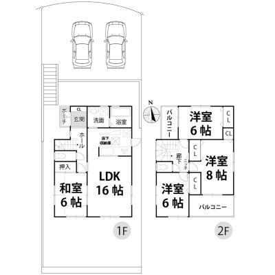 Floor plan. 25,800,000 yen, 4LDK, Land area 181.36 sq m , Building area 98.41 sq m