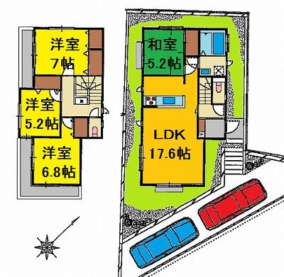Floor plan. 27,800,000 yen, 4LDK, Land area 144.85 sq m , Building area 98.95 sq m