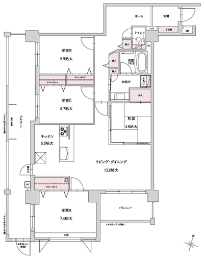 Floor: 4LDK, occupied area: 98.77 sq m, Price: 29,900,000 yen ~ 31.7 million yen
