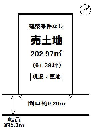 Compartment figure. Land price 30,750,000 yen, Land area 202.97 sq m local land photo