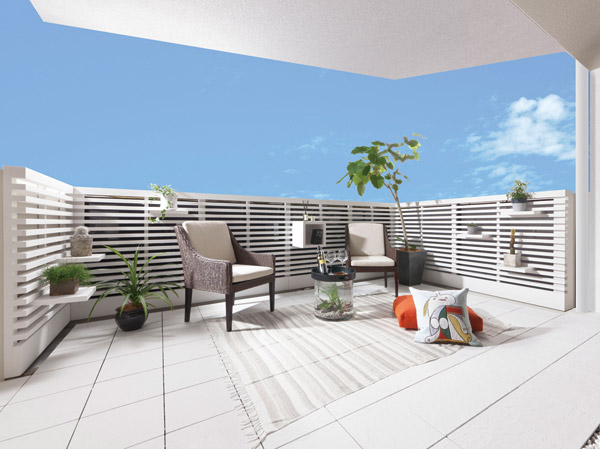Interior.  [Living Terrace] A balcony (living terrace) of depth up to about 3m. It leads the outer and the inner, Further enhance outdoor living a sense of openness (empty synthesis. In fact a slightly different)