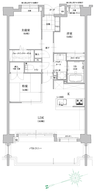 Floor: 3LDK, occupied area: 72.54 sq m, Price: 23.3 million yen