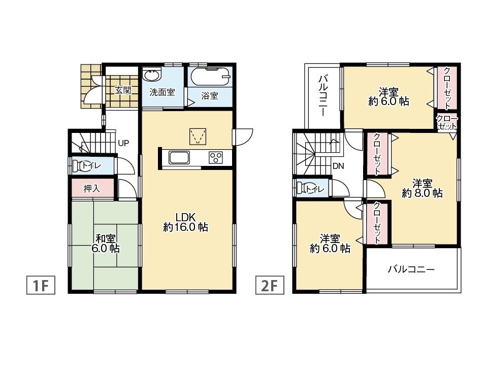 Floor plan. 25,800,000 yen, 4LDK, Land area 181.36 sq m , Building area 98.41 sq m 98.41 sq m (29.76 square meters)