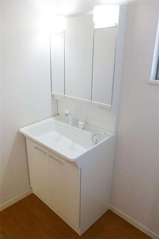 Wash basin, toilet. Washbasin with shower