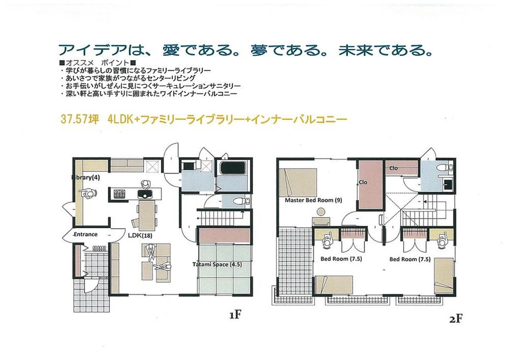 Floor plan. 42,500,000 yen, 4LDK + S (storeroom), Land area 204.25 sq m , Building area 124.21 sq m