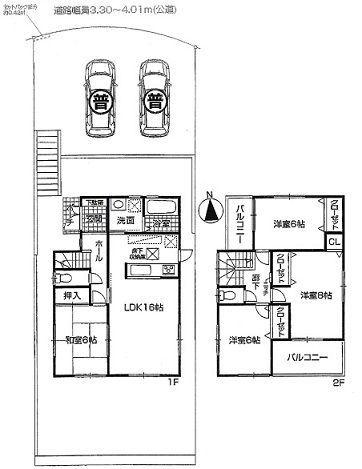 Floor plan. 25,800,000 yen, 4LDK, Land area 181.36 sq m , Building area 98.41 sq m