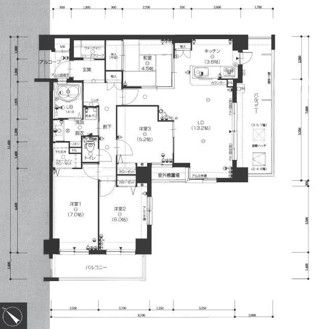 Floor plan. 4LDK, Price 26,900,000 yen, Occupied area 90.17 sq m , Balcony area 20.75 sq m