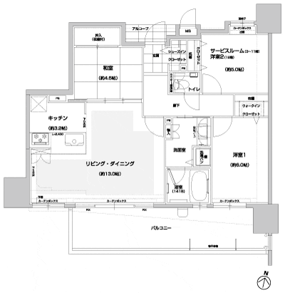 Floor: 2LDK + S, the occupied area: 73.56 sq m, Price: 29,070,000 yen