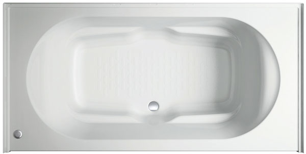 Bathing-wash room.  [Round line tub] Simple design with smooth curves give a soft impression. Tub top was taken maximum widely, It is a shape that can be relaxed bathing. It can be drained with the push of a button "push the one-way drain plug" and "tub lid hook", etc., It will produce a comfortable bath time.