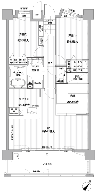 Floor: 3LDK, occupied area: 75.21 sq m, Price: 23.4 million yen ・ 23,900,000 yen