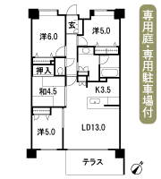 Floor: 4LDK, occupied area: 80.76 sq m, Price: 25.7 million yen