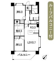 Floor: 3LDK, occupied area: 66.04 sq m, Price: 22.4 million yen