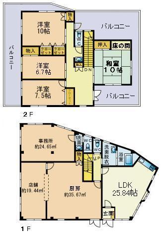 Floor plan. 37,900,000 yen, 4LDK + S (storeroom), Land area 341.23 sq m , Building area 223.29 sq m