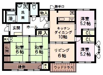 Floor plan. 29,800,000 yen, 4LDK, Land area 265 sq m , Building area 98.33 sq m current state priority
