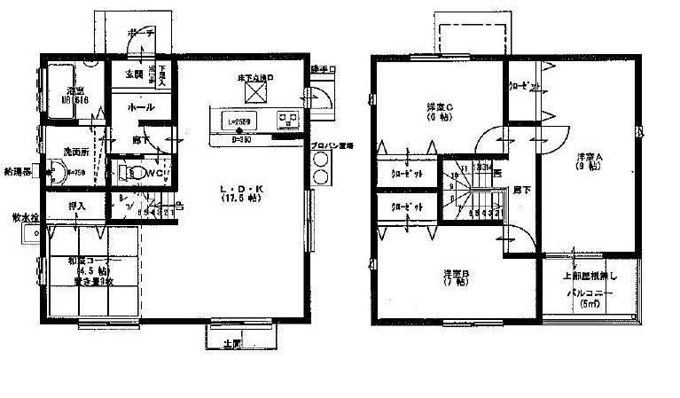 Floor plan. 27,800,000 yen, 4LDK, Land area 166.11 sq m , Building area 101 sq m floor plan