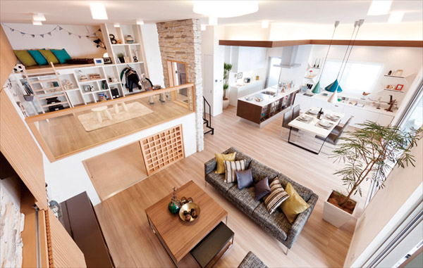 Living.  [Garero] Same property of the ceiling height is about 2.6m standard, Premium floor (12 ~ 14 floor) is about 3m. The brightness of the open feeling and the south-facing are integrated space, Very comfortable.  ※ All interior photos of the web is model Room H type