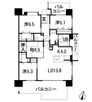 Floor: 4LDK, occupied area: 88.76 sq m, price: 27 million yen