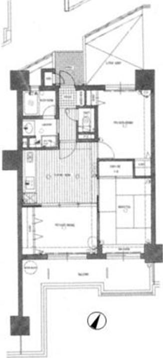 Floor plan. 3DK, Price 7.8 million yen, Occupied area 53.35 sq m , Balcony area 15.5 sq m bathroom Yes ventilation window
