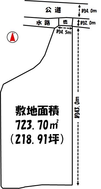 Compartment figure. Land price 21 million yen, Land area 723.7 sq m