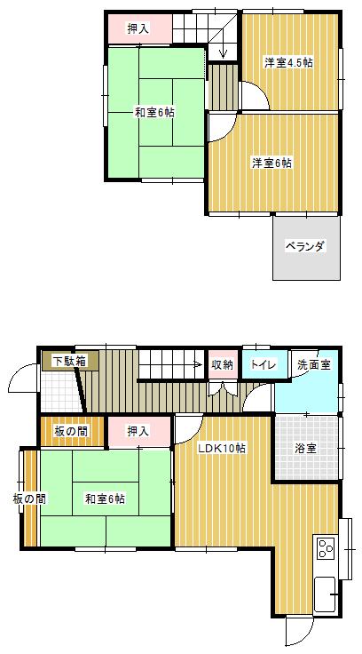 Floor plan. 10.8 million yen, 3LDK, Land area 170.39 sq m , Building area 84.83 sq m