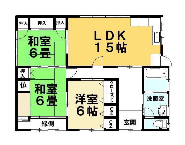 Floor plan. 11.8 million yen, 3LDK, Land area 217.88 sq m , Building area 92.81 sq m