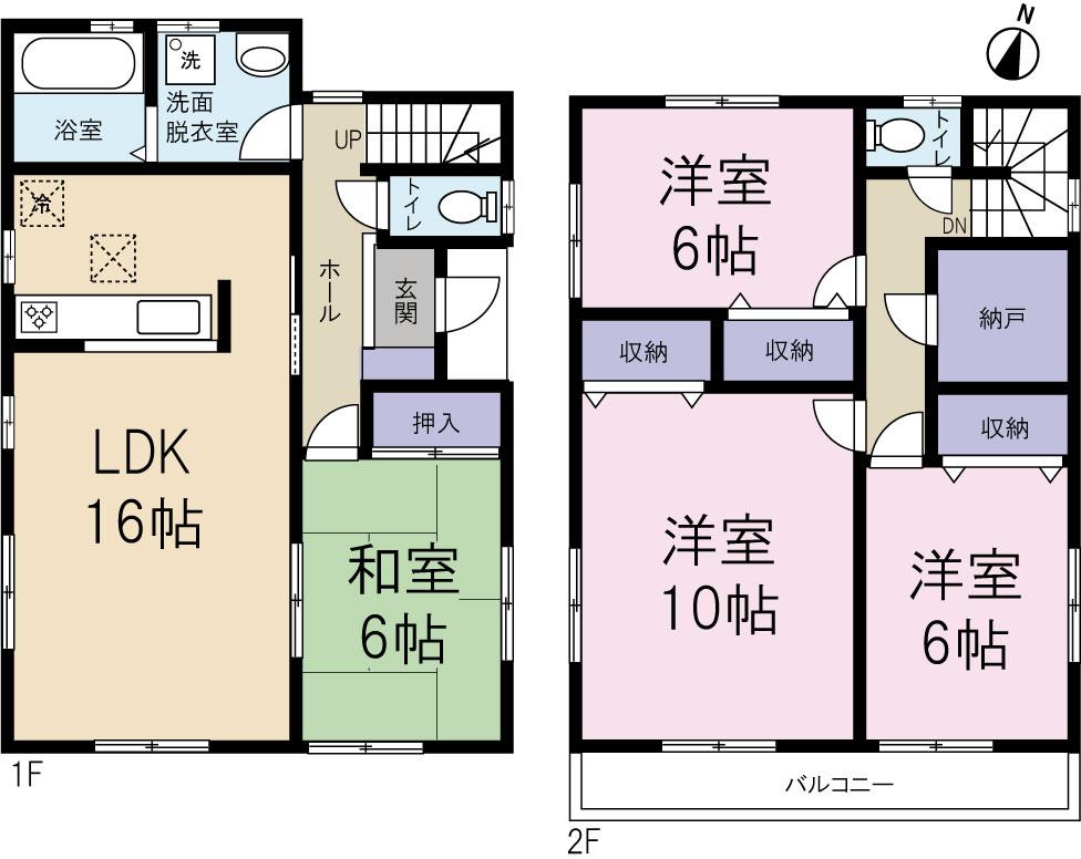 Floor plan. 28,980,000 yen, 4LDK + S (storeroom), Land area 178.72 sq m , Building area 105.99 sq m Floor