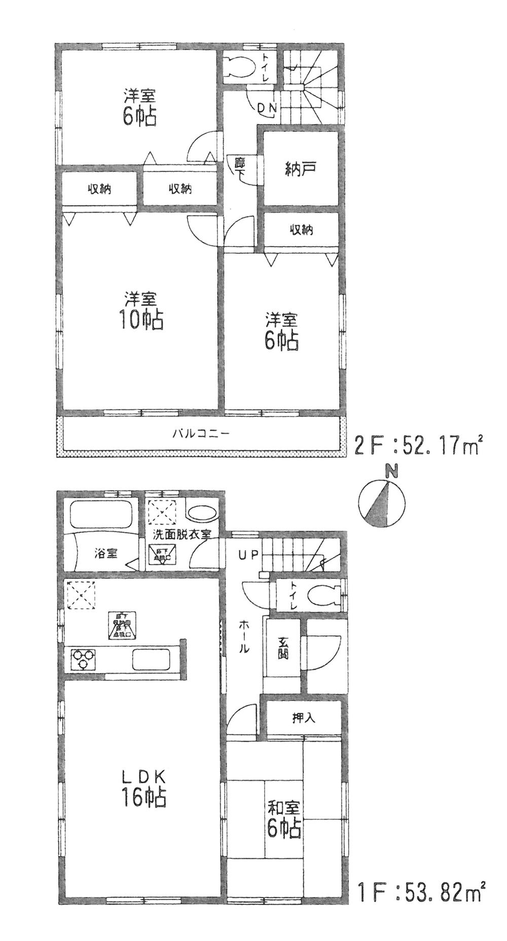 Floor plan. 28,980,000 yen, 4LDK + S (storeroom), Land area 178.72 sq m , Building area 105.99 sq m floor plan