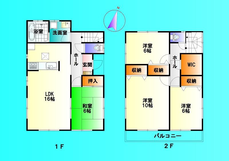 Floor plan. 28,980,000 yen, 4LDK, Land area 178.72 sq m , Building area 105.99 sq m relatively popular is a high floor plan (^_^) /  Living and Japanese-style room is a place that can be used To spacious to release a is usually Tsuzukiai, Has gained support from people of all ages! (^^)!