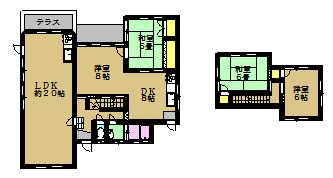 Floor plan. 16.5 million yen, 4LDDKK, Land area 213.43 sq m , Building area 93.92 sq m