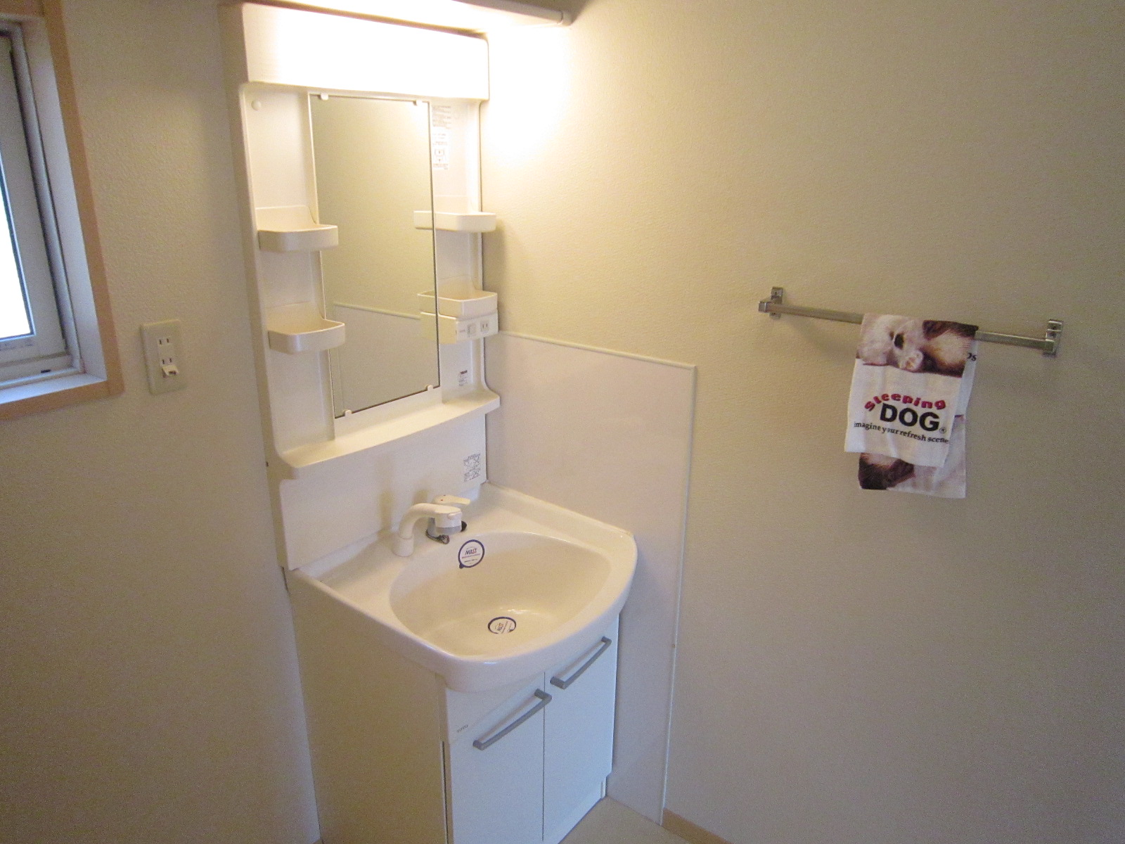Washroom. With windows to wash dressing room. Shampoo is Dresser specification.