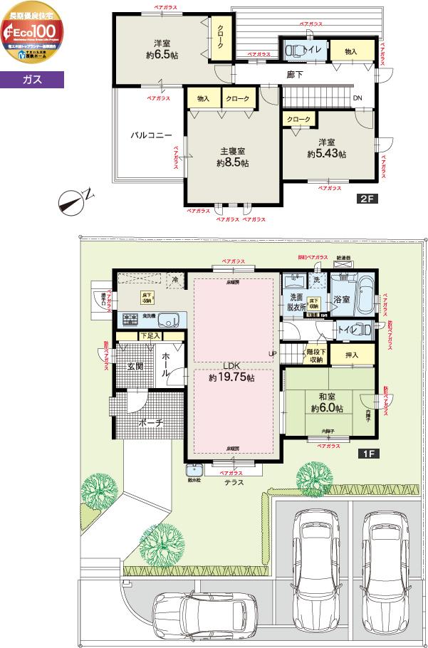 Floor plan. Good location of a 2-minute walk from the 160m Station to JR Shingu Central Station.