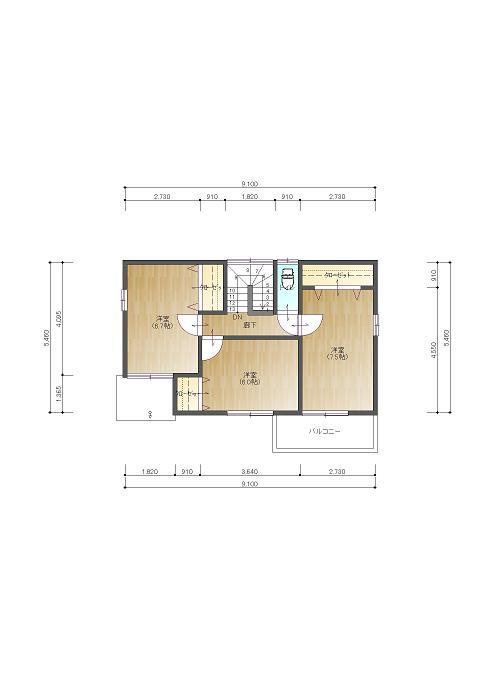 Other building plan example. floor space 52.17 sq m (1F)
