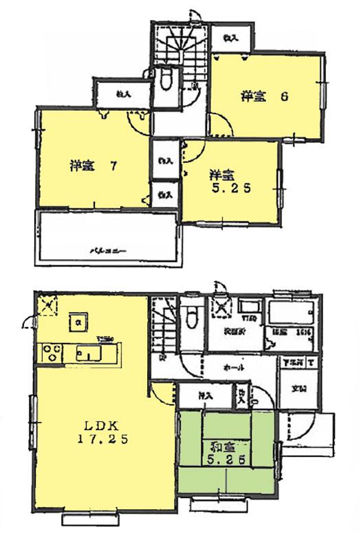 Floor plan. 23.8 million yen, 4LDK, Land area 262.91 sq m , Building area 98.12 sq m 4LDK