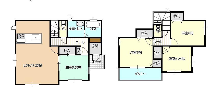 Floor plan. 23.8 million yen, 4LDK, Land area 262.99 sq m , Building area 98.12 sq m   ☆ 4LDK ☆