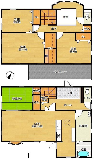 Floor plan. 31,800,000 yen, 4LDK, Land area 340.98 sq m , Building area 167.9 sq m