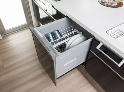 Kitchen.  [Dishwasher] Dishwasher to support the reduction of working hours and the water-saving. Comfortable cleaning up of the meal