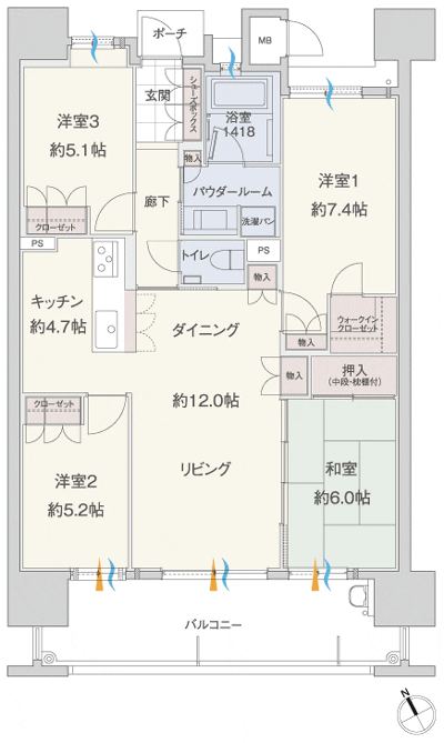 Floor: 4LDK, occupied area: 87.61 sq m, Price: 25,278,592 yen ~ 30,215,735 yen