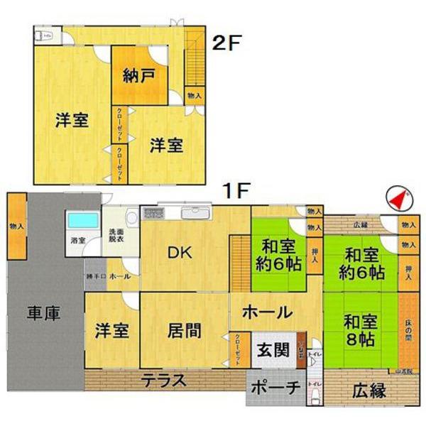 Floor plan. 24 million yen, 6LDK, Land area 333.04 sq m , Building area 253.12 sq m
