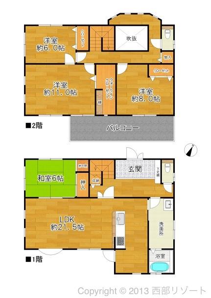 Floor plan. 31,800,000 yen, 4LDK + S (storeroom), Land area 340.98 sq m , Building area 167.9 sq m (8 May 2013) created