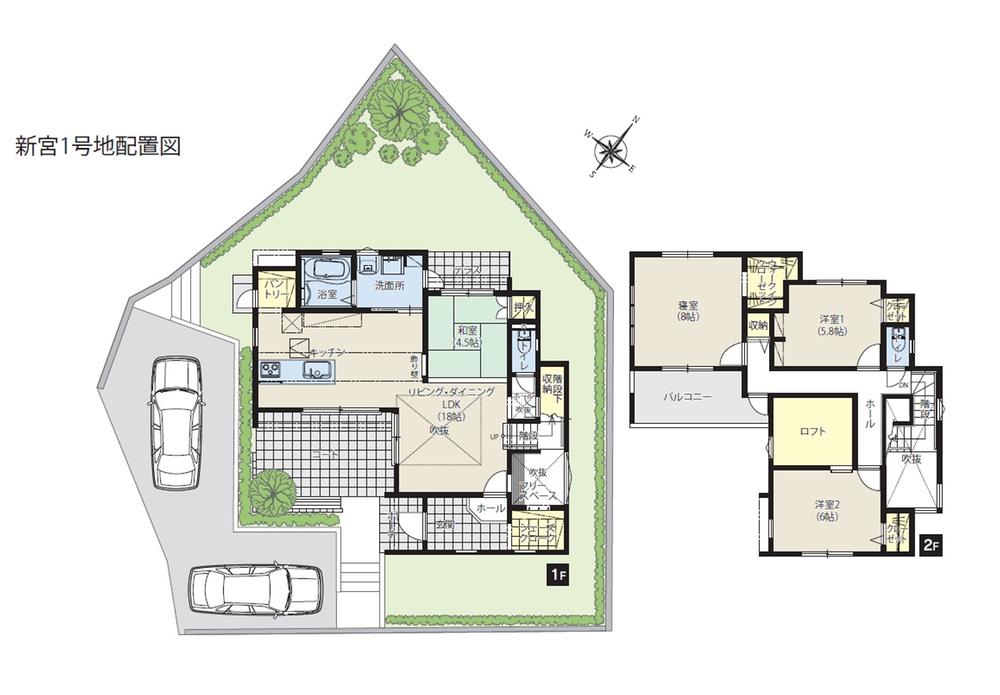 Floor plan. (No. 1 point), Price 35,550,000 yen, 4LDK, Land area 218.2 sq m , Building area 115.3 sq m