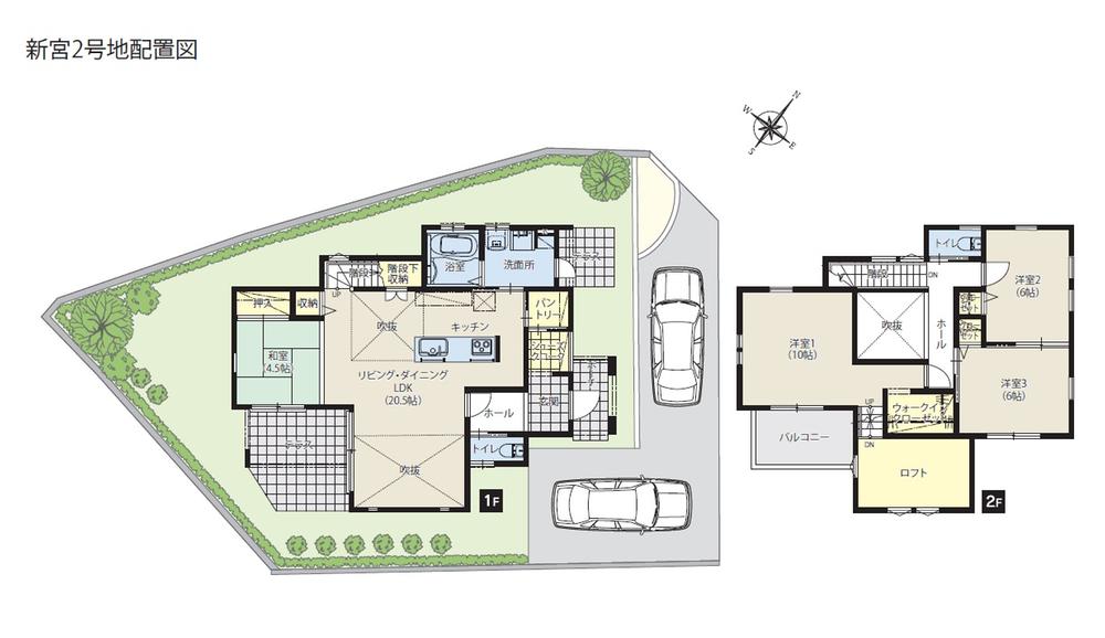 Floor plan. (No. 2 locations), Price 35,800,000 yen, 4LDK, Land area 204.51 sq m , Building area 114.89 sq m