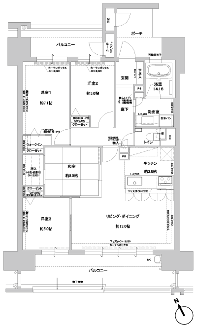 Floor: 4LDK, occupied area: 87.36 sq m, Price: 29.1 million yen