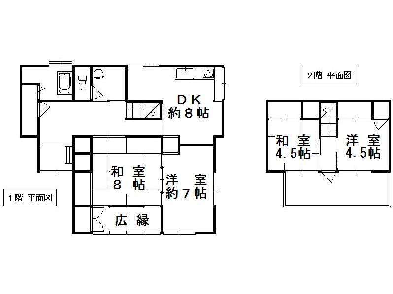 Floor plan. 14.9 million yen, 4DK, Land area 164 sq m , Building area 101.36 sq m