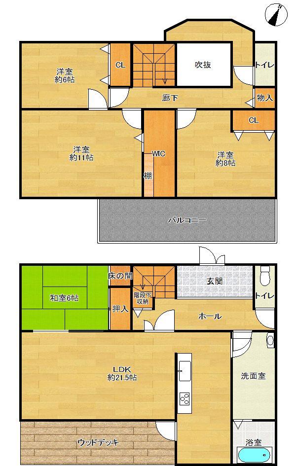 Floor plan. 31,800,000 yen, 4LDK, Land area 340.98 sq m , Building area 167.9 sq m