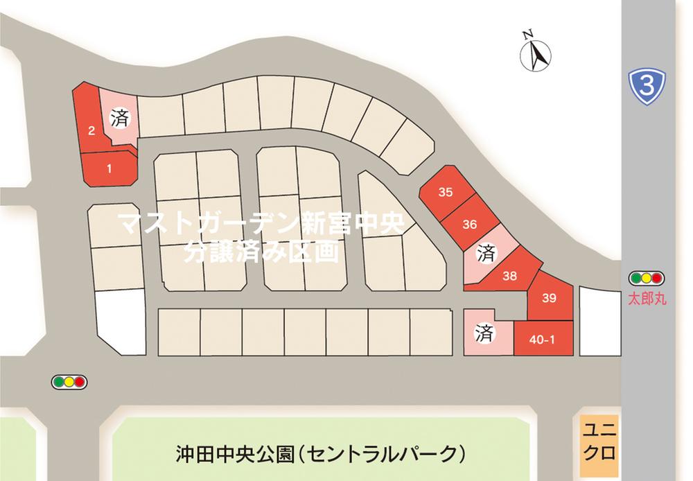 Local guide map. The entire section view of the Sekiwa Real Estate Kyushu sale