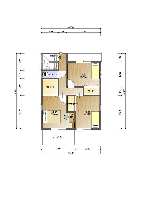 Other building plan example. floor space 48.85 sq m (2F)
