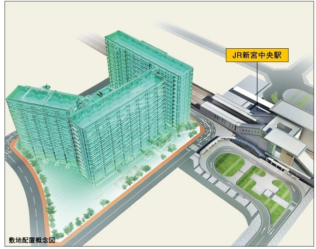 JR to the vast location of "Shingu center" Station, Born in the scale of all 300 House