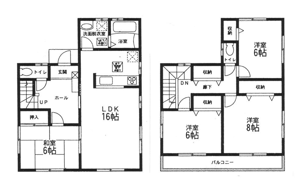 Floor plan. 29,980,000 yen, 4LDK, Land area 215.9 sq m , Building area 105.99 sq m