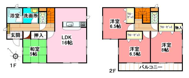 Floor plan. (4 Building), Price 21,800,000 yen, 4LDK, Land area 173.07 sq m , Building area 98.82 sq m